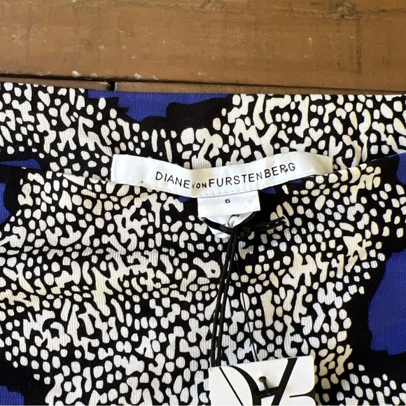 Diane Von Furstenberg Ruri Cheetah Island Silk Shift Dress Size 6 NWT Mini - Picture 4 of 10